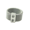 Made In China Women Girls Stainless Steel Mesh Finger Ring With Crystals